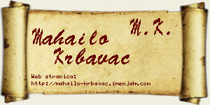 Mahailo Krbavac vizit kartica